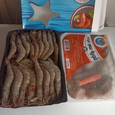 عرض ك جمبرى بقشره + سى فود